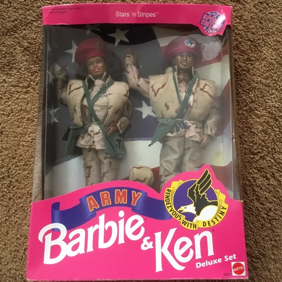 Barbie & Ken Dolls Special Edition Deluxe set U.S.Army African Americans 1992 - Picture 10 of 10